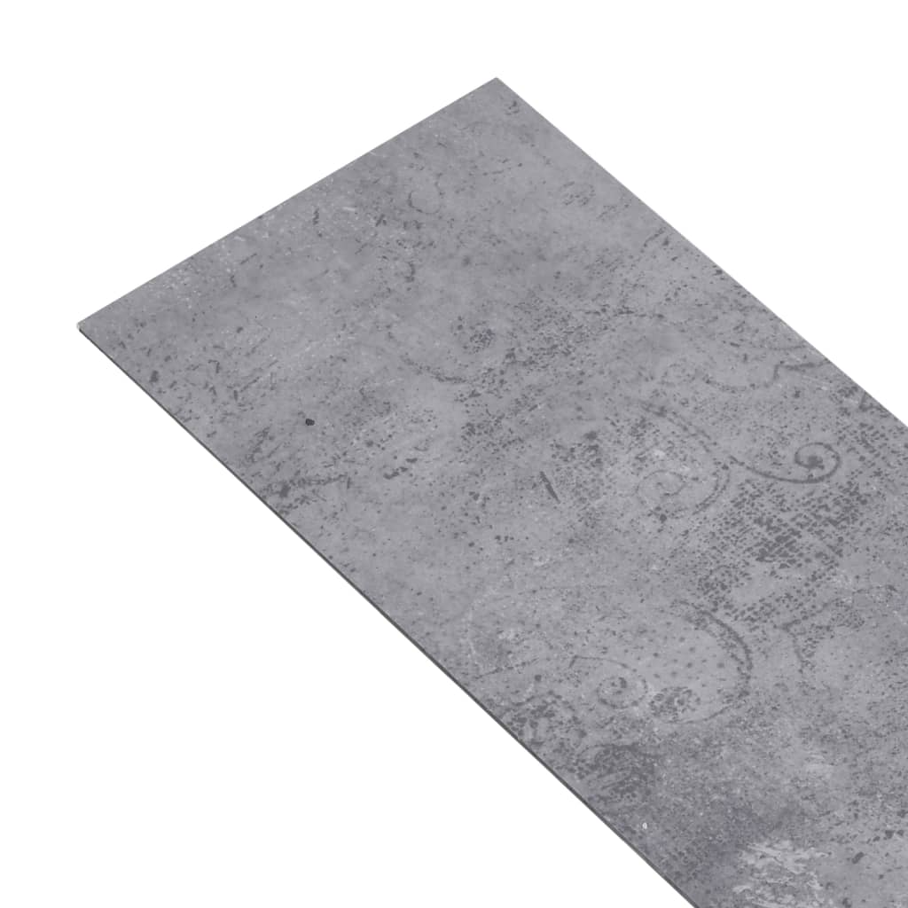 vidaXL PVC Flooring Planks 4.46 m² 3 mm Self-adhesive Cement Grey