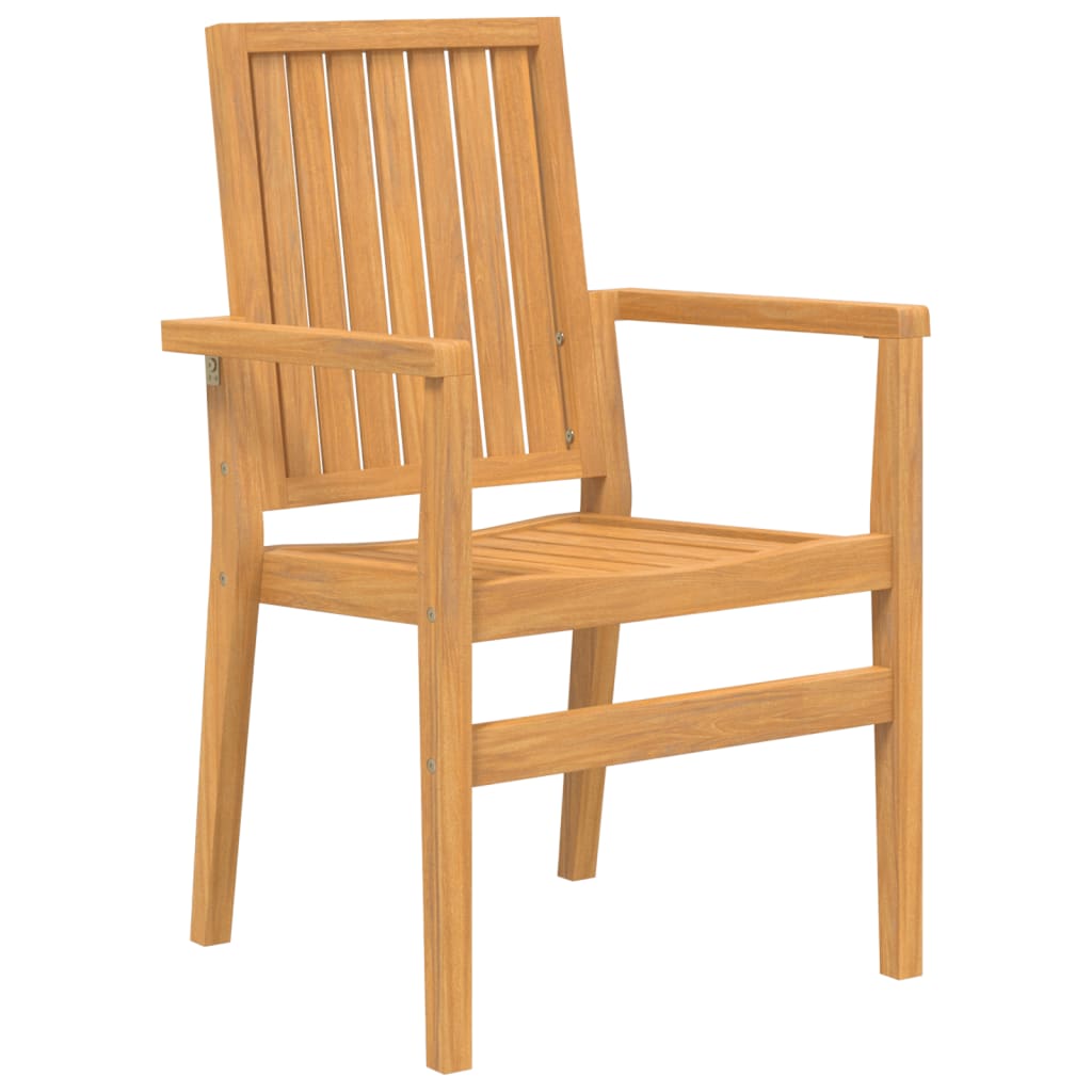 vidaXL Stackable Garden Chairs 2 pcs 56.5x57.5x91 cm Solid Wood Teak