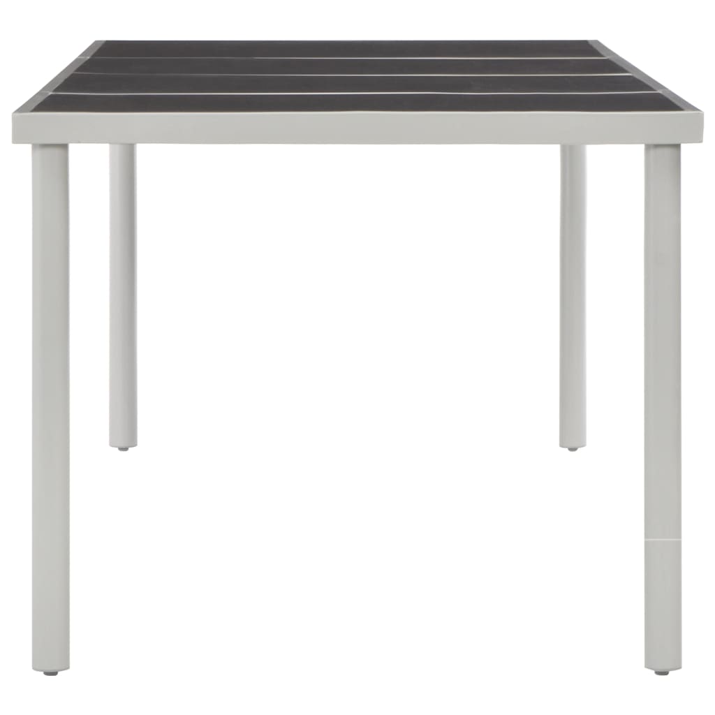 vidaXL Garden Table Black 220x90x74.5 cm Steel