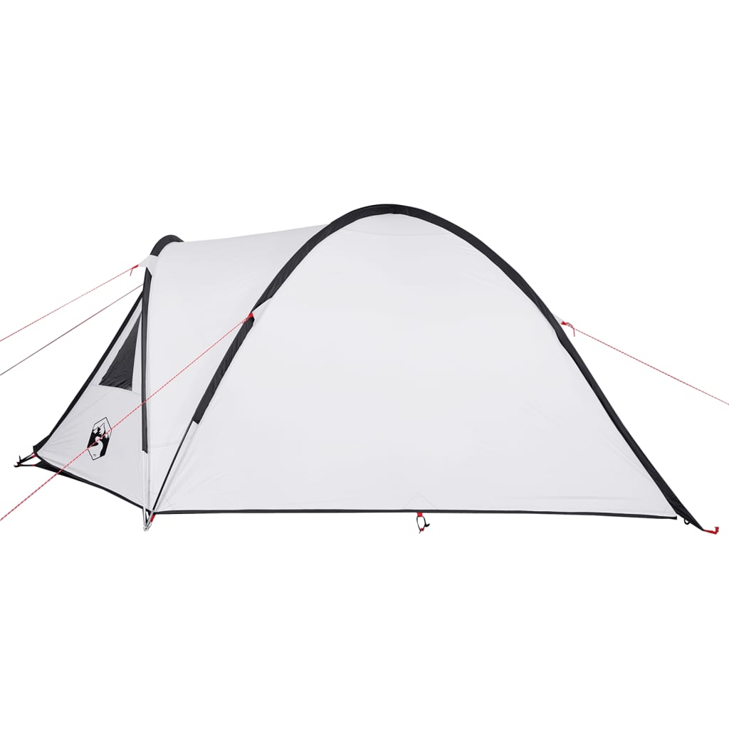 vidaXL Camping Tent Dome 4-Person White Blackout Fabric Waterproof