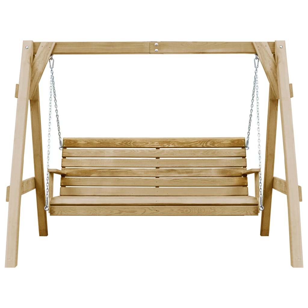 vidaXL Garden Swing Bench Impregnated Pinewood 205x150x157 cm