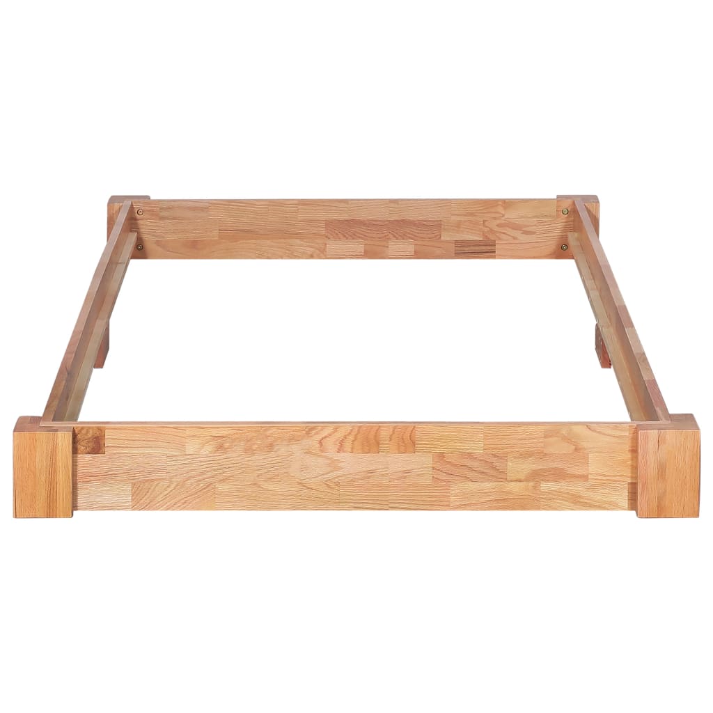 vidaXL Bed Frame Solid Oak Wood 120x200 cm