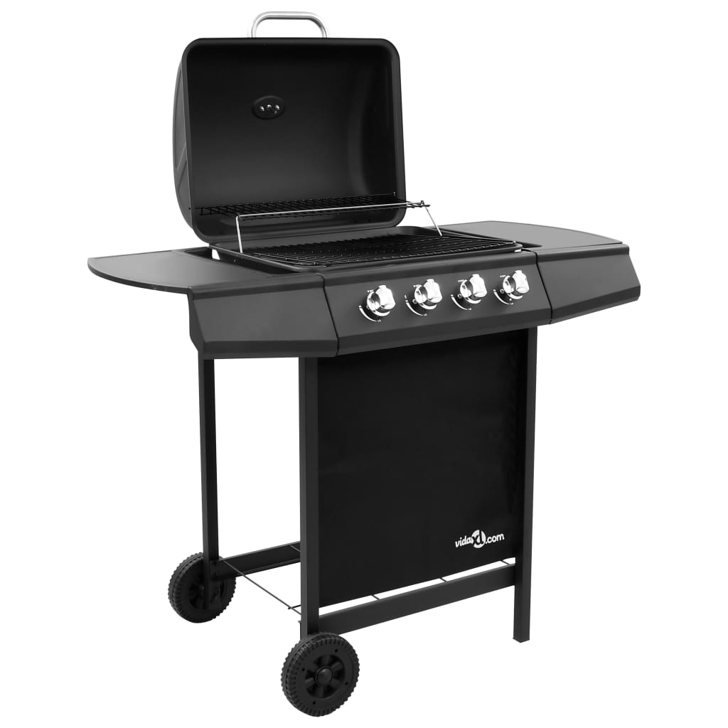 vidaXL Gas BBQ Grill with 4 Burners Black (FR/BE/IT/UK/NL only)