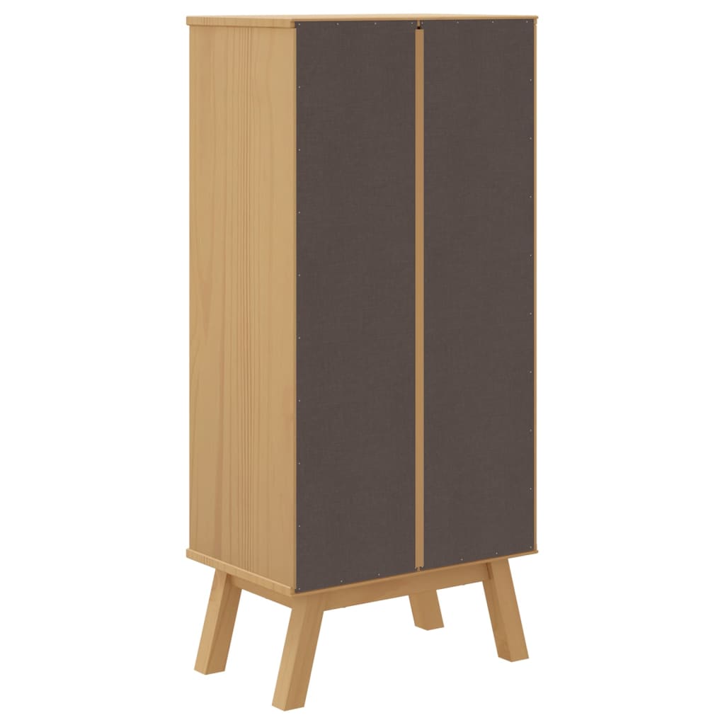 vidaXL Shoe Cabinet OLDEN Brown 55x35x120cm Solid Wood Pine