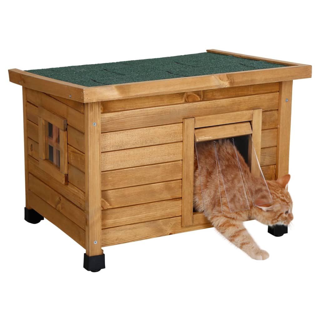 Kerbl Cat House Rustica 57x45x43 cm Brown and Green