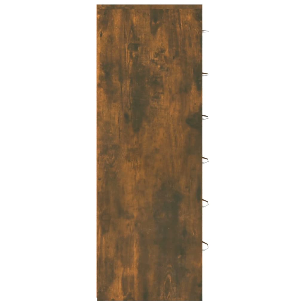 vidaXL Sideboard with 6 Drawers Smoked Oak 50x34x96 cm Engineered Wood