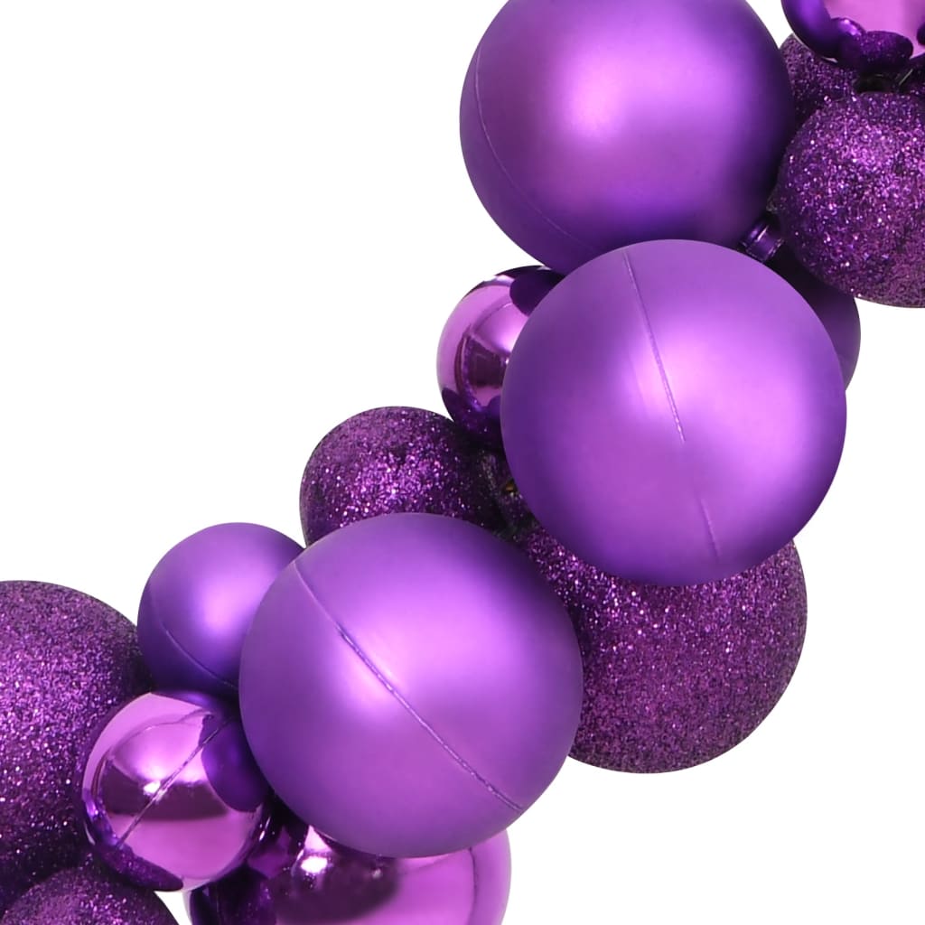 vidaXL Christmas Balls Garland Purple 175 cm Polystyrene