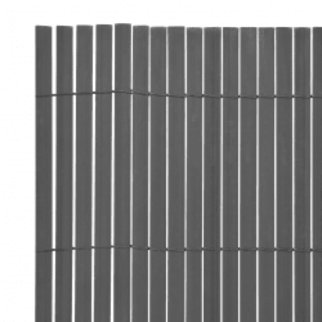 vidaXL Double-Sided Garden Fence 110x500 cm Grey