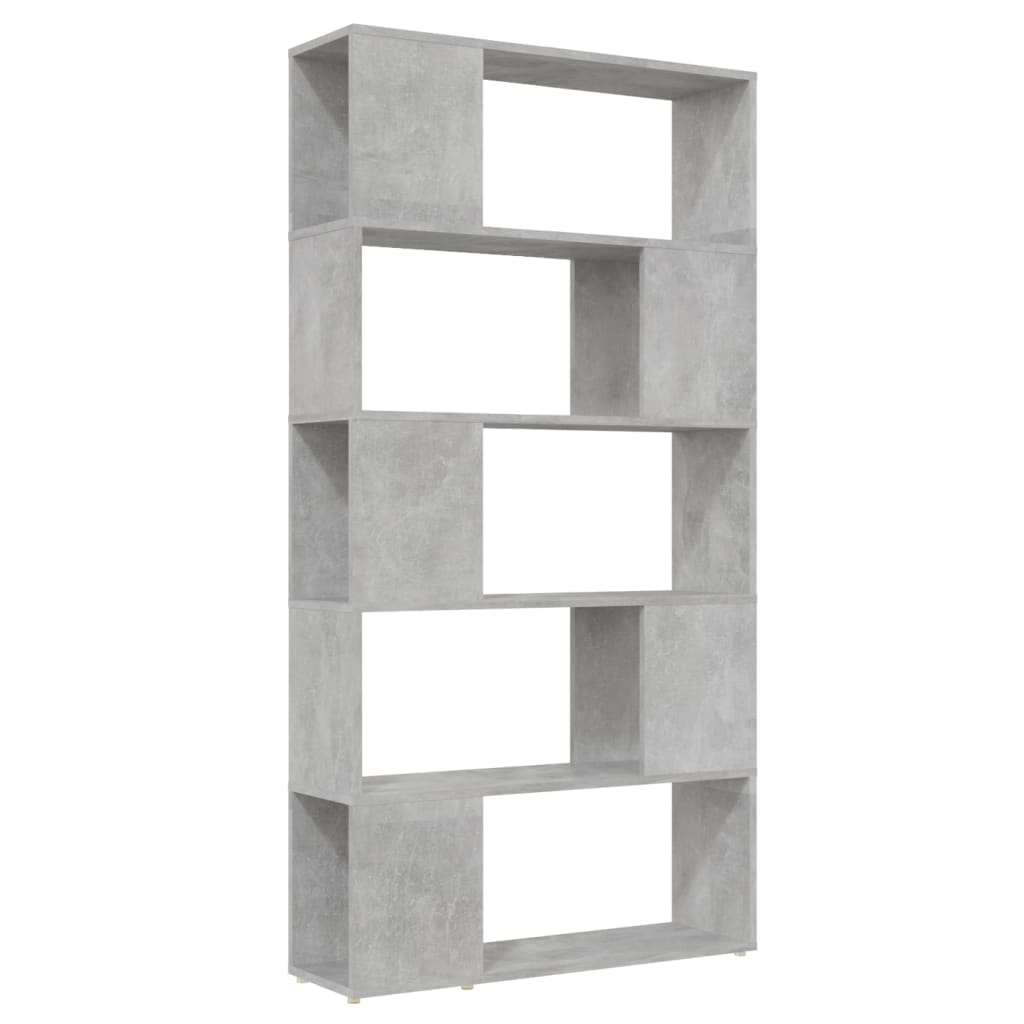vidaXL Book Cabinet Room Divider Concrete Grey 80x24x155 cm Engineered Wood
