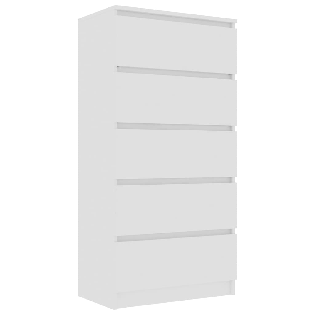 vidaXL Drawer Sideboard White 60x35x121 cm Engineered Wood