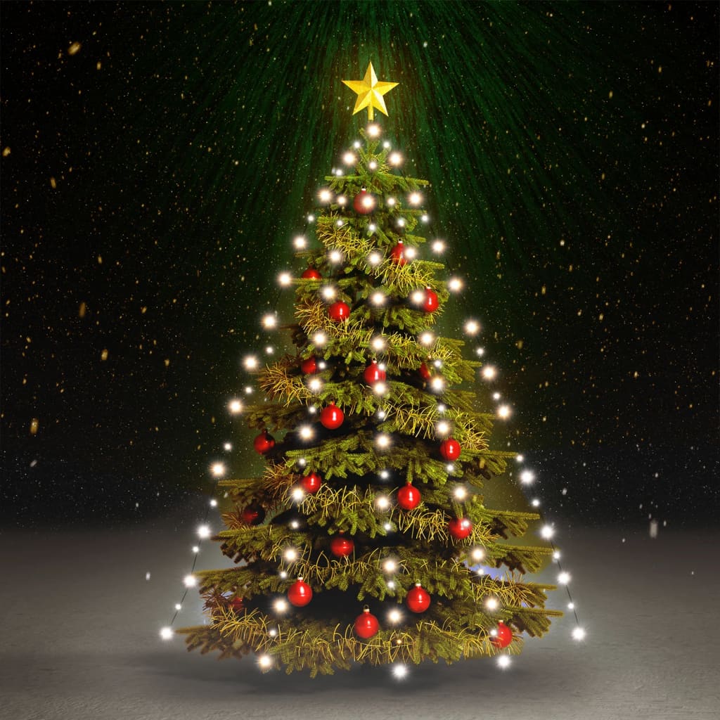 vidaXL Christmas Tree Net Lights with 150 LEDs Cold White 150 cm