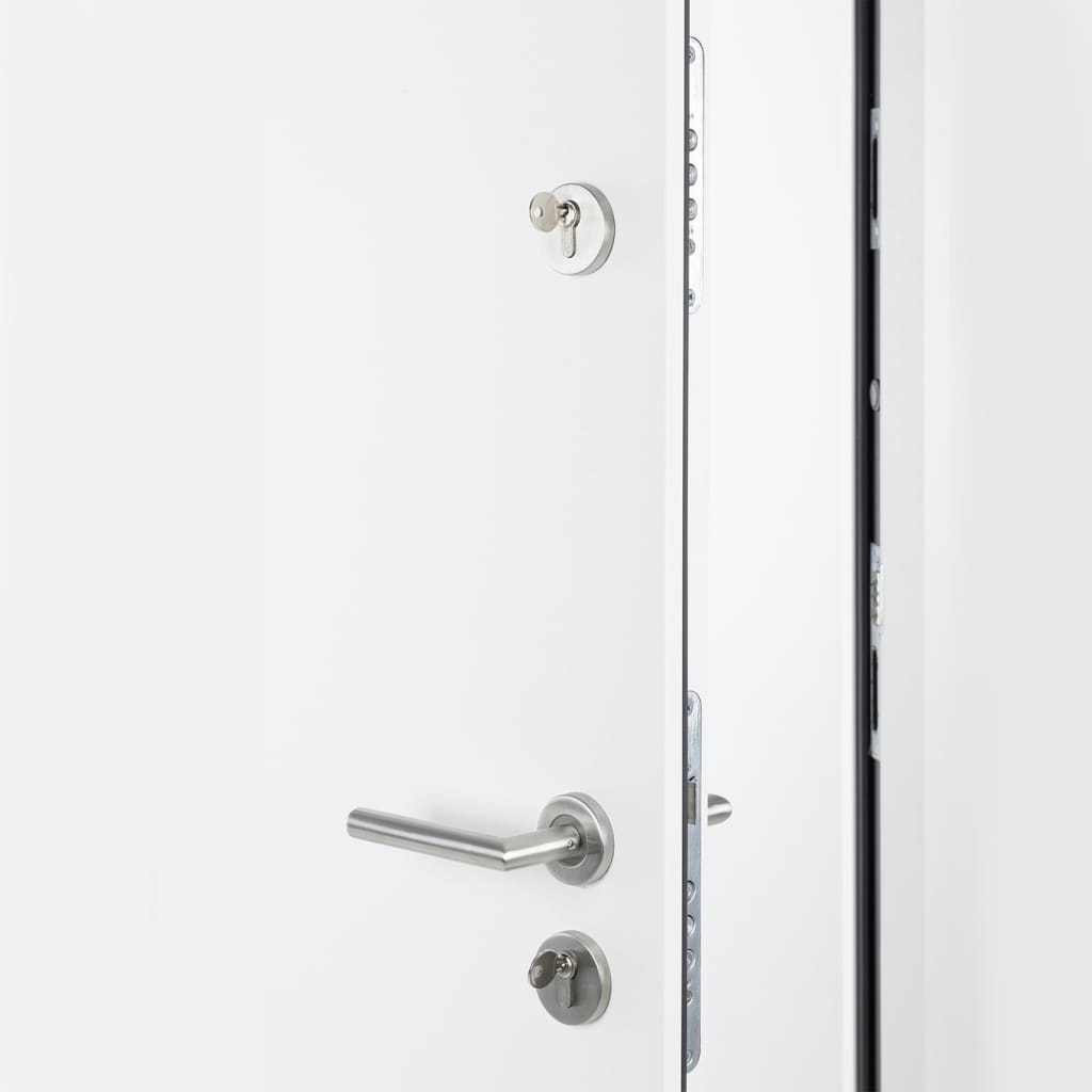 vidaXL Front Door White 90x200 cm Aluminium