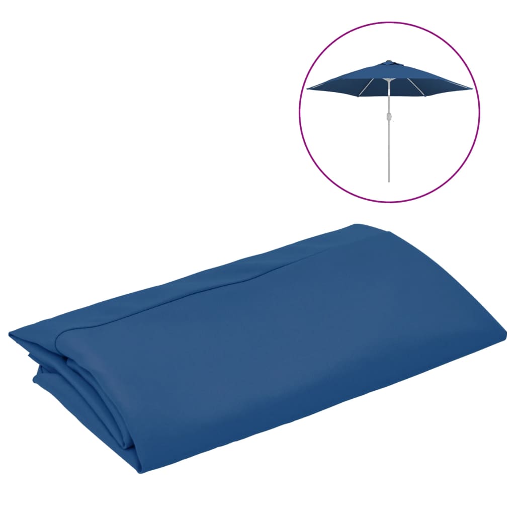 vidaXL Replacement Fabric for Outdoor Parasol Azure Blue 300 cm