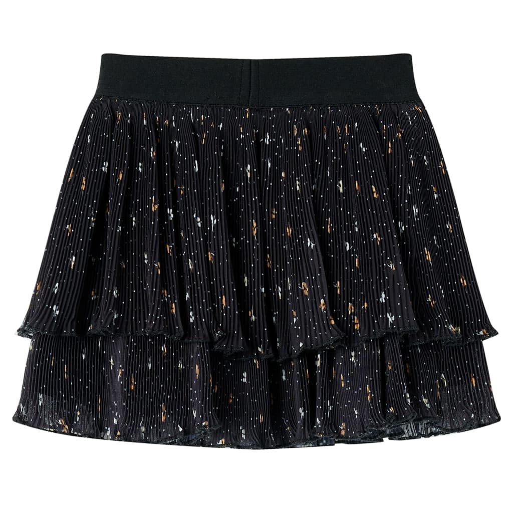 Kids' Skirt Tiered Ruffle Design Black 92