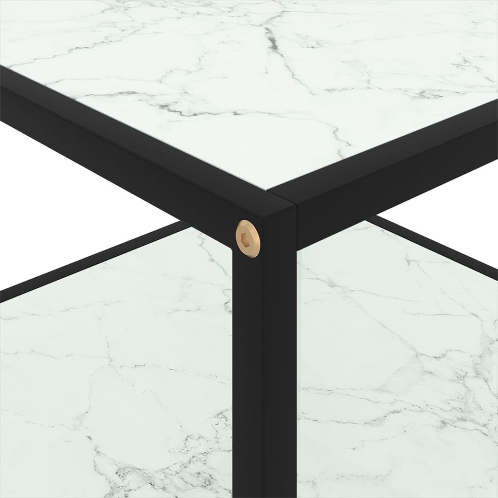 vidaXL Coffee Table White 60x60x35 cm Tempered Glass