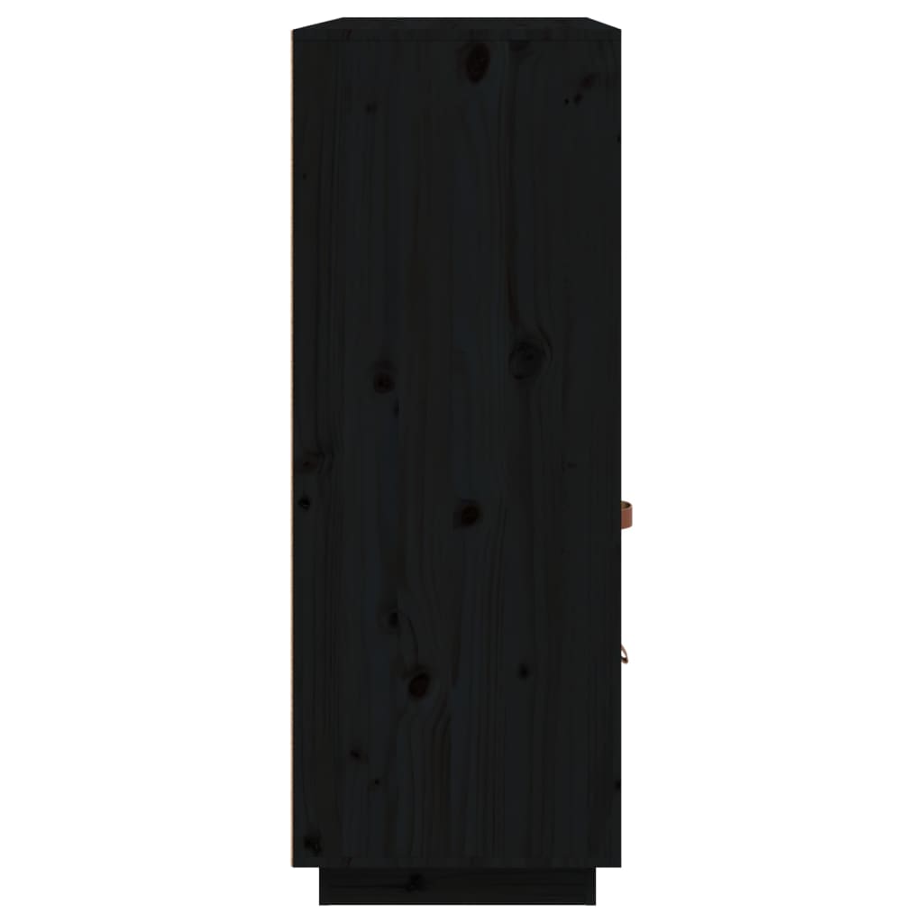 vidaXL Highboard Black 100x40x108.5 cm Solid Wood Pine