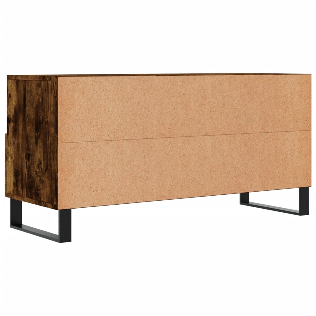 vidaXL TV Cabinet Smoked Oak 102x36x50 cm Engineered Wood