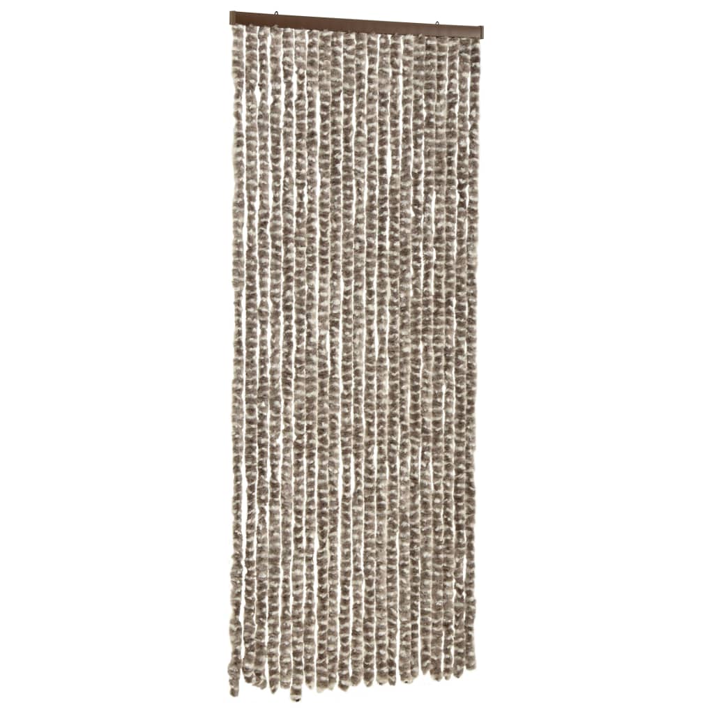 vidaXL Insect Curtain Taupe and White 56x185 cm Chenille