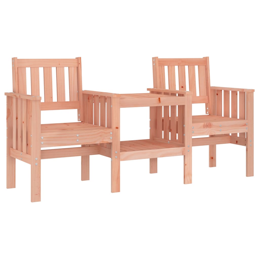 vidaXL Garden Bench with Table 2-Seater Solid Wood Douglas
