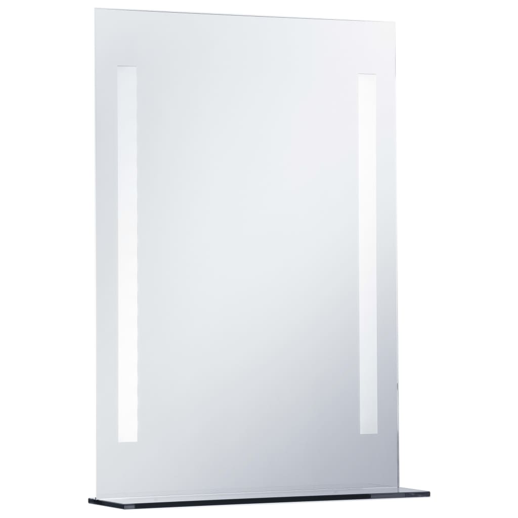 vidaXL Bathroom LED Wall Mirror with Shelf 50x70 cm