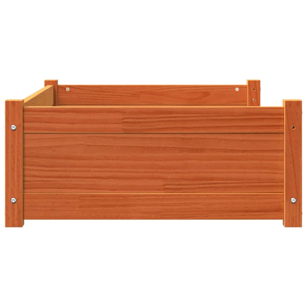 vidaXL Dog Bed Wax Brown 95.5x65.5x28 cm Solid Wood Pine