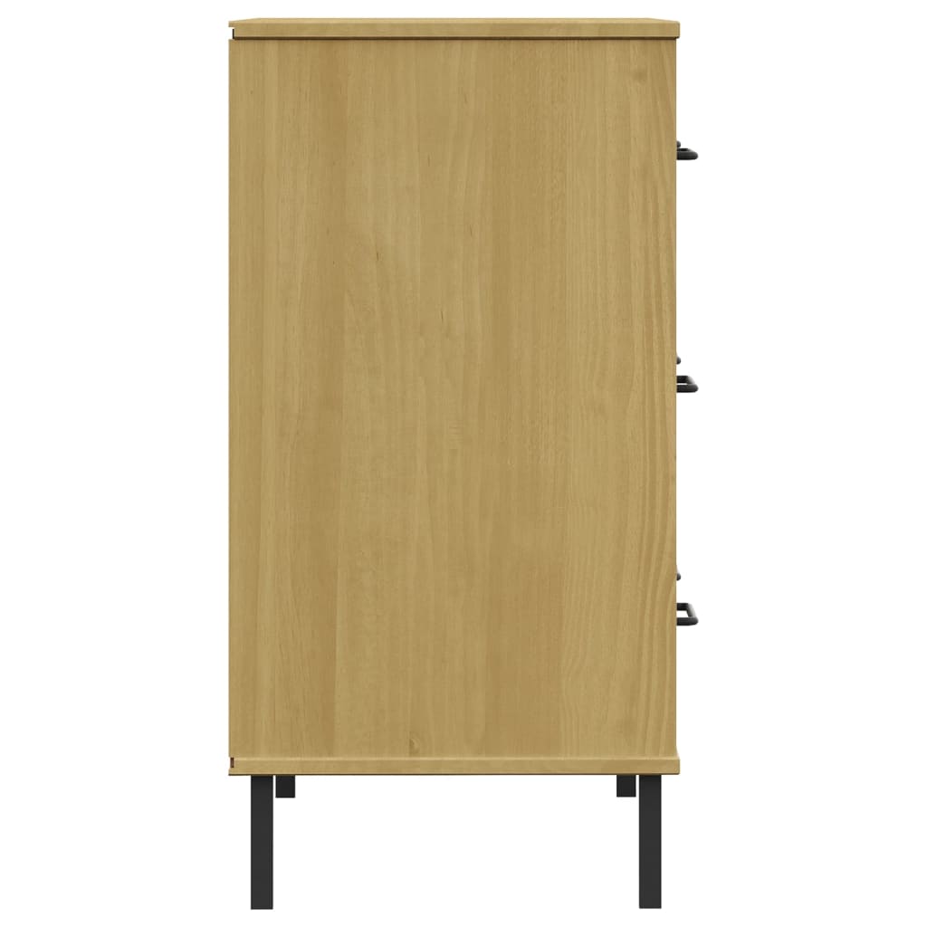 vidaXL Sideboard with 3 Drawers Brown 77x40x79.5 cm Solid Wood OSLO