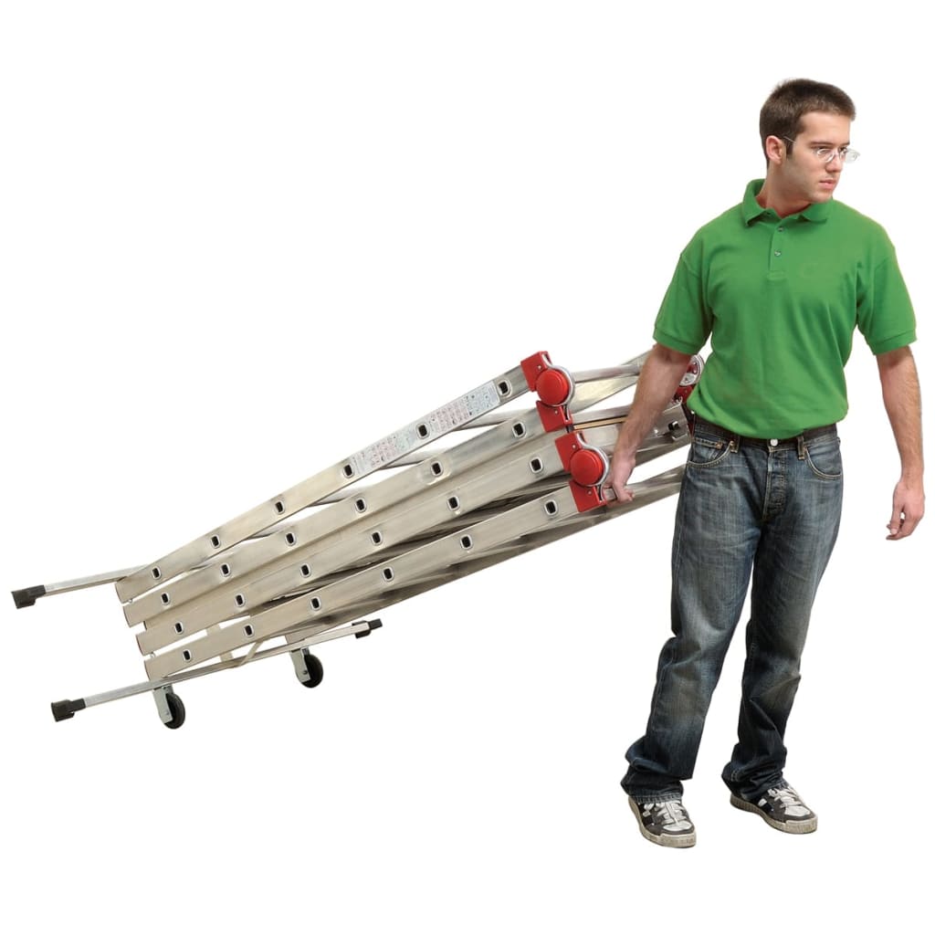 Hailo Scaffold and Ladder 1-2-3 500 Combi 324 cm Aluminium 9459-501