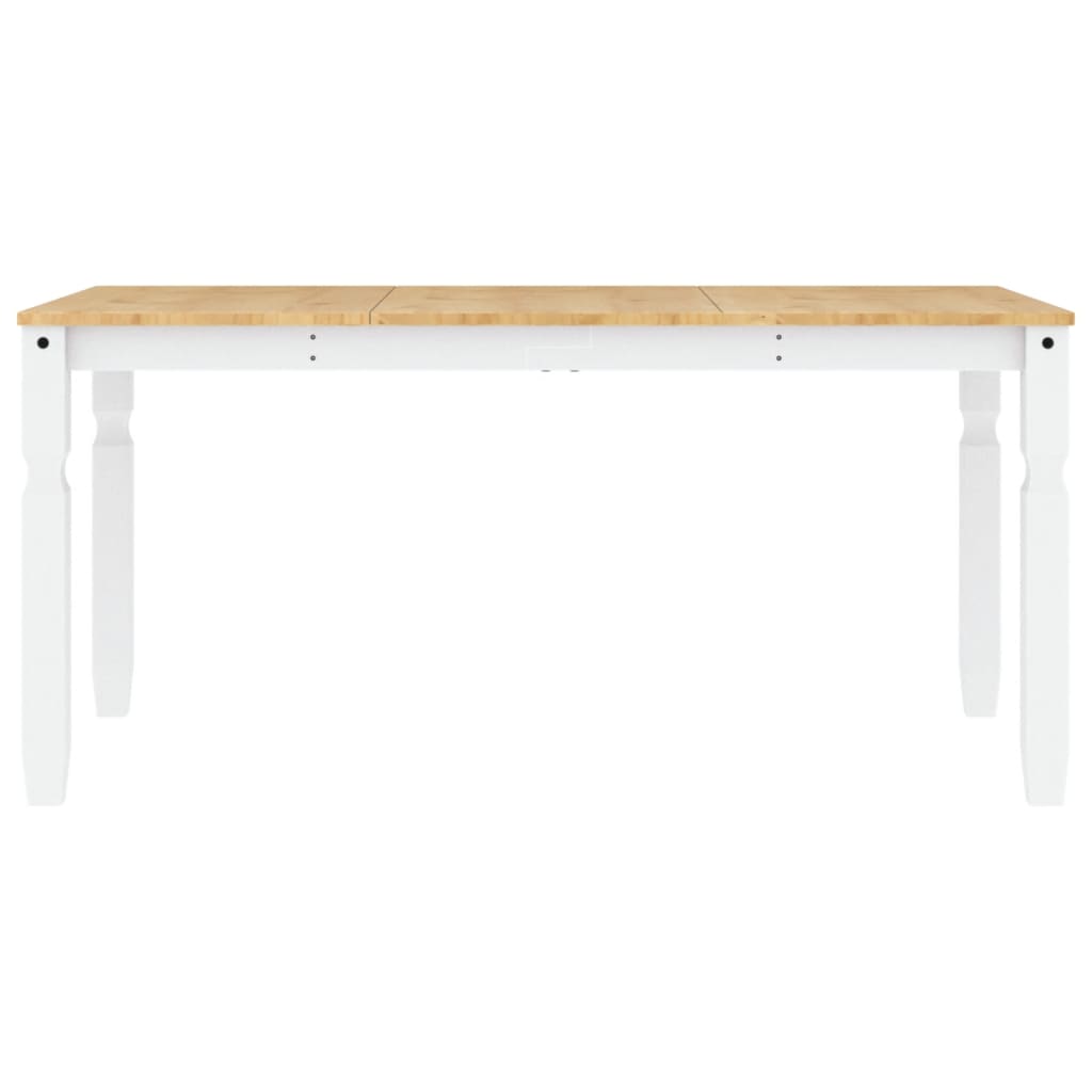 vidaXL Dining Table Corona White 160x80x75 cm Solid Wood Pine