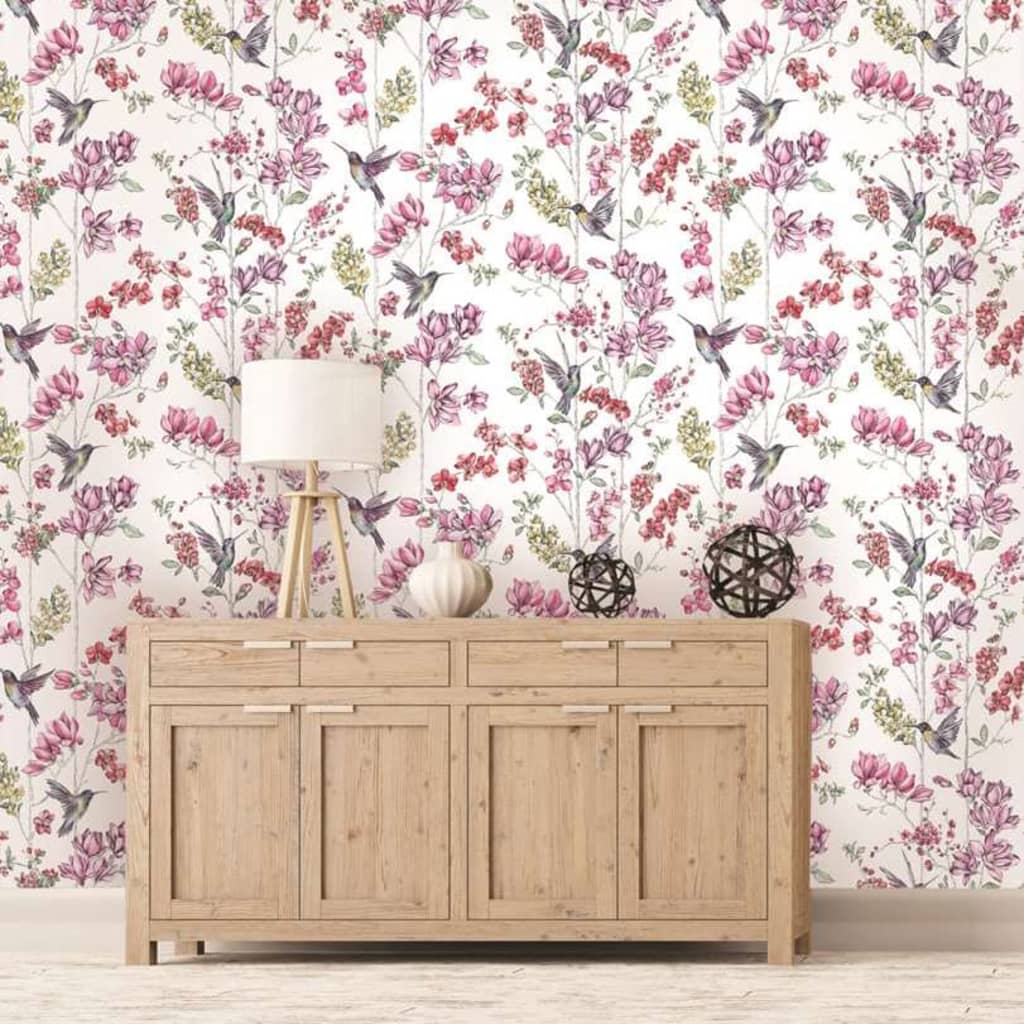 DUTCH WALLCOVERINGS Wallpaper Hummingbird Pink