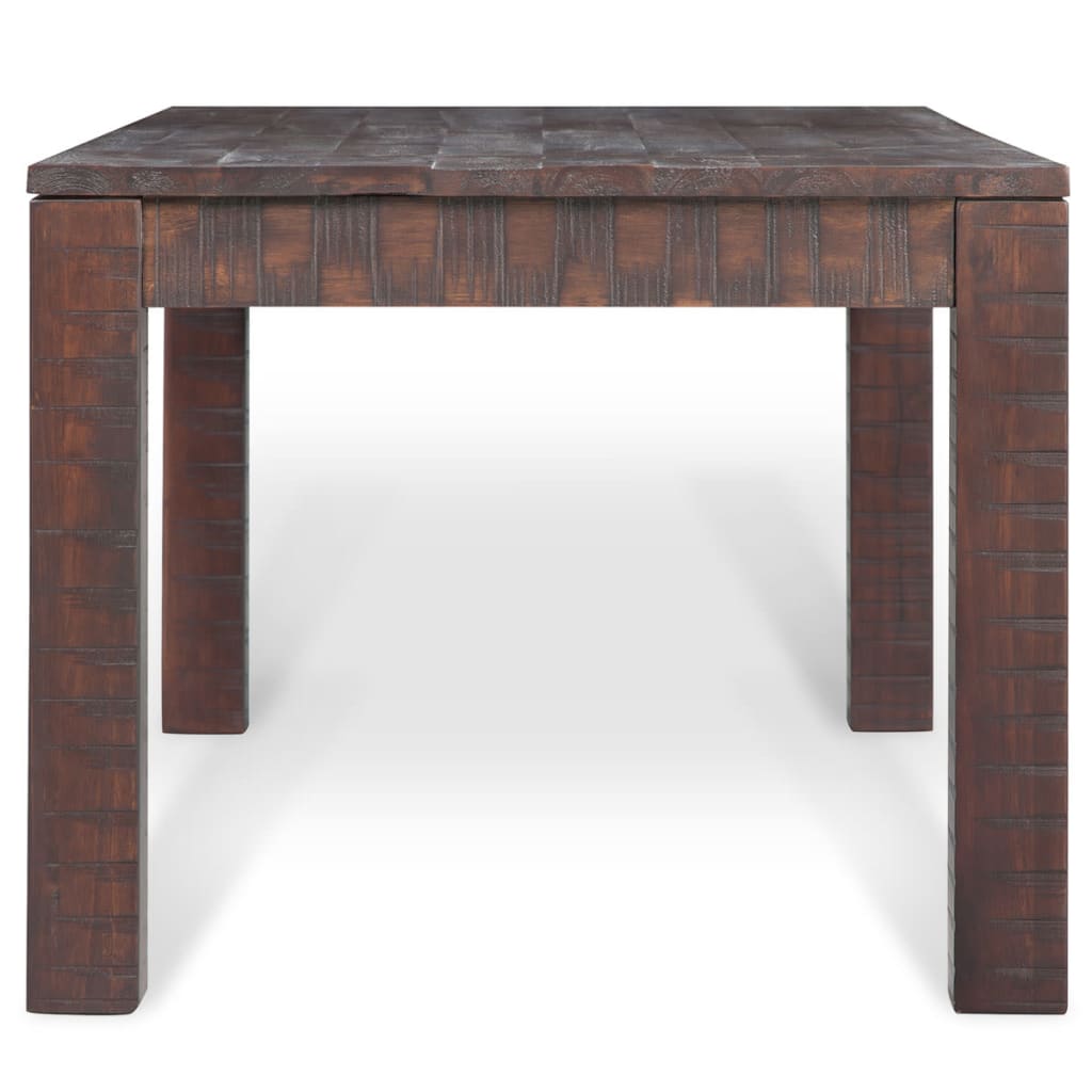 vidaXL Coffee Table Solid Acacia Wood Smoke Look 105x55x45 cm