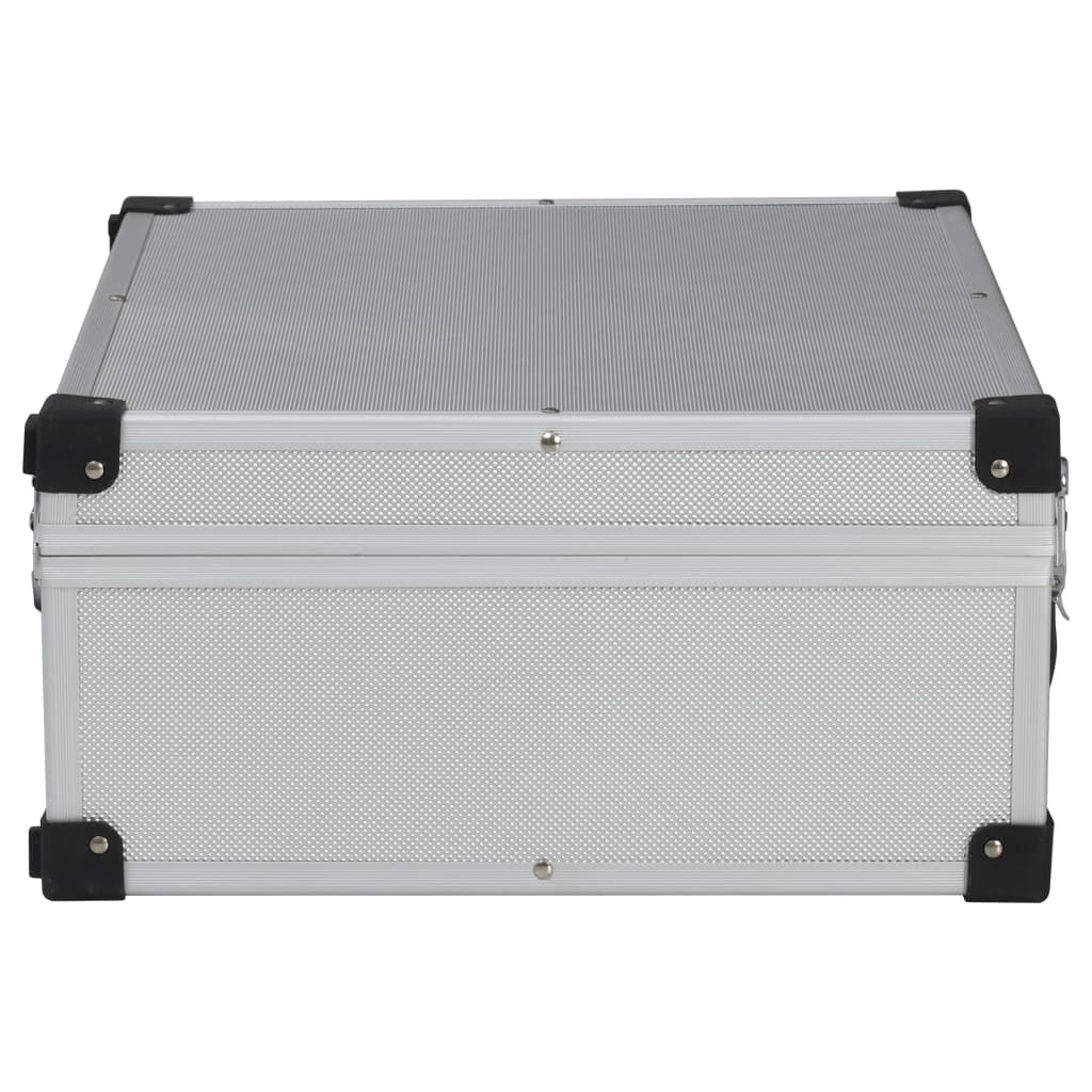 vidaXL Tool Suitcase 46x33x16 cm Silver Aluminium