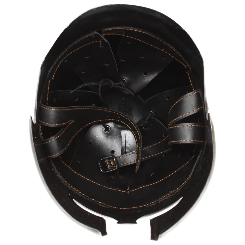 vidaXL Greek Warrior Helmet Antique Replica LARP Silver Steel