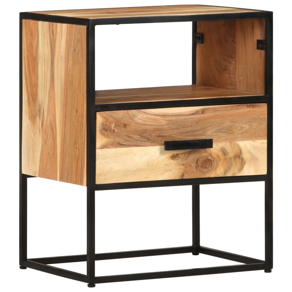 vidaXL Bed Cabinet 40x30x50 cm Solid Acacia Wood