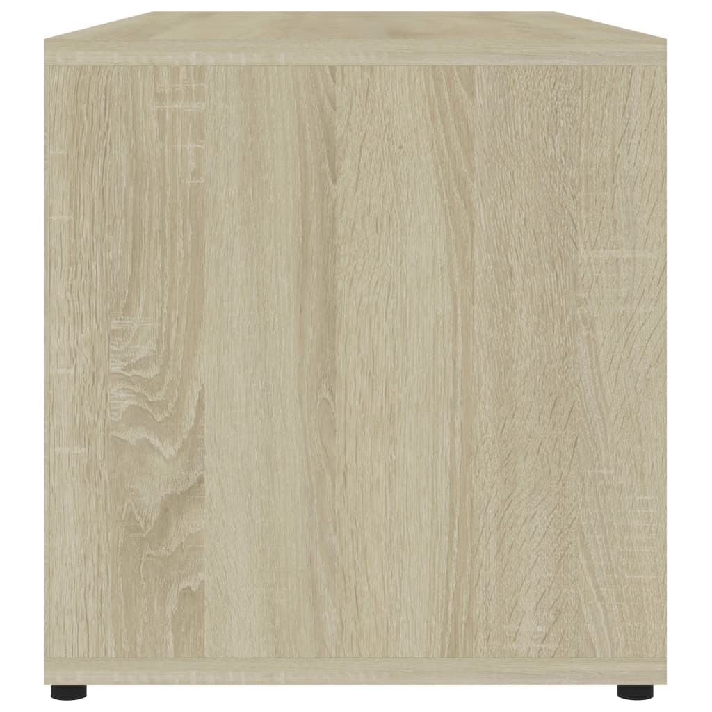 vidaXL TV Cabinet White and Sonoma Oak 80x34x36 cm Engineered Wood