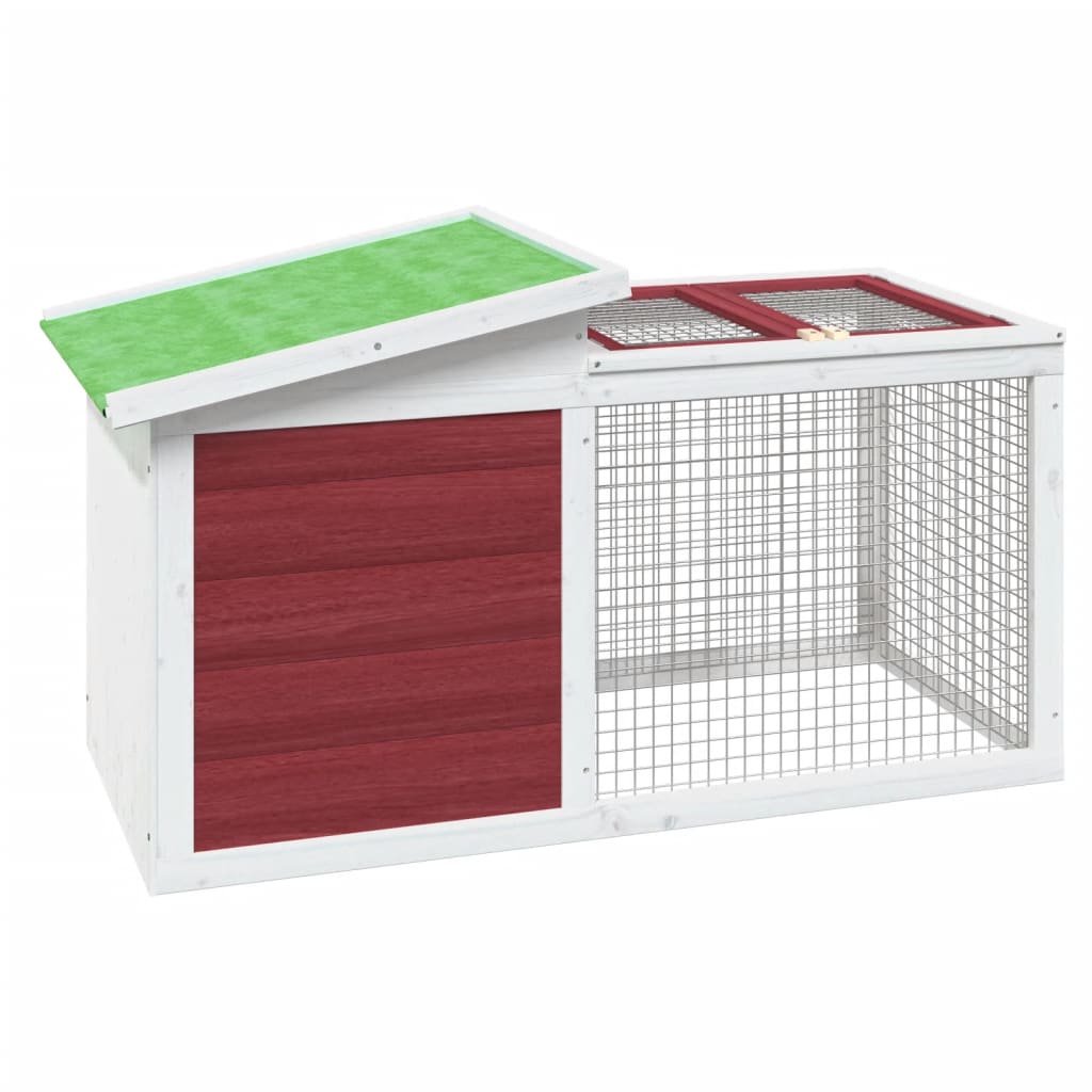 vidaXL Rabbit Hutch Mocha 100.5x54x55 cm Solid Wood Pine