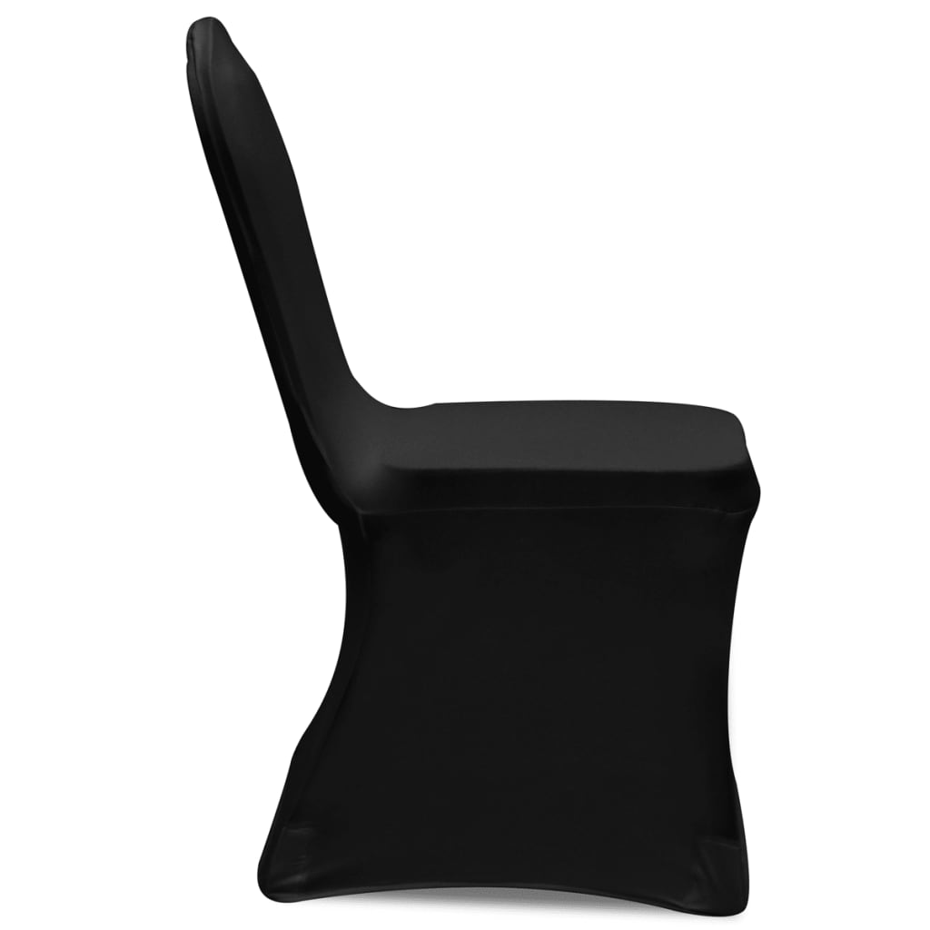 vidaXL Chair Cover Stretch Black 12 pcs