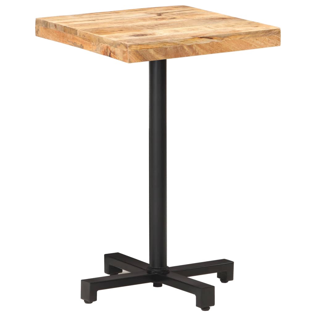 vidaXL Bistro Table Square 50x50x75 cm Rough Mango Wood