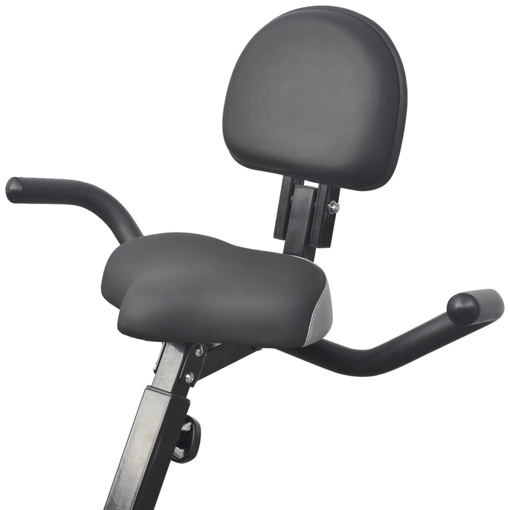 vidaXL Folding Magnetic Exercise Bike with Backrest 2.5 kg Flywheel