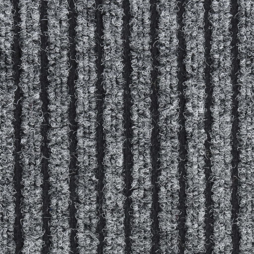 vidaXL Doormat Striped Grey 40x60 cm