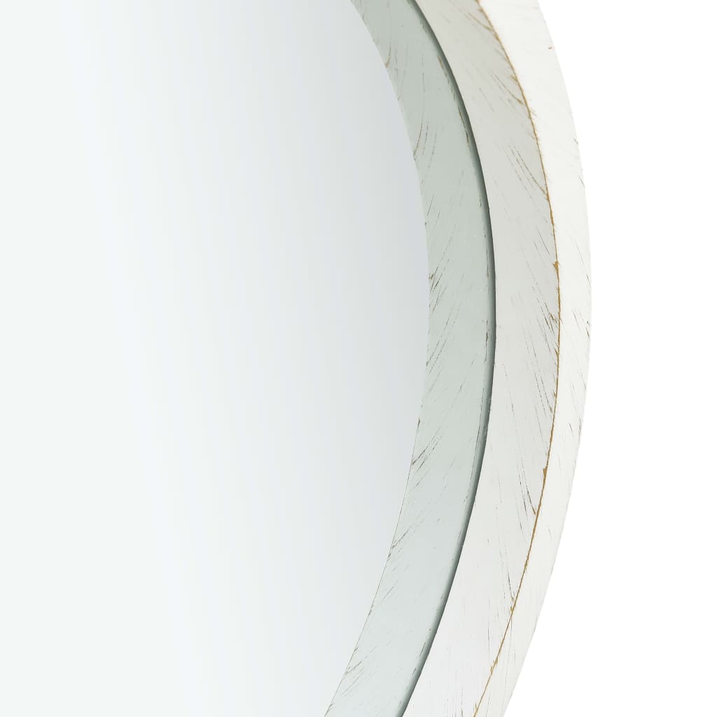 vidaXL Wall Mirror with Strap 60 cm White