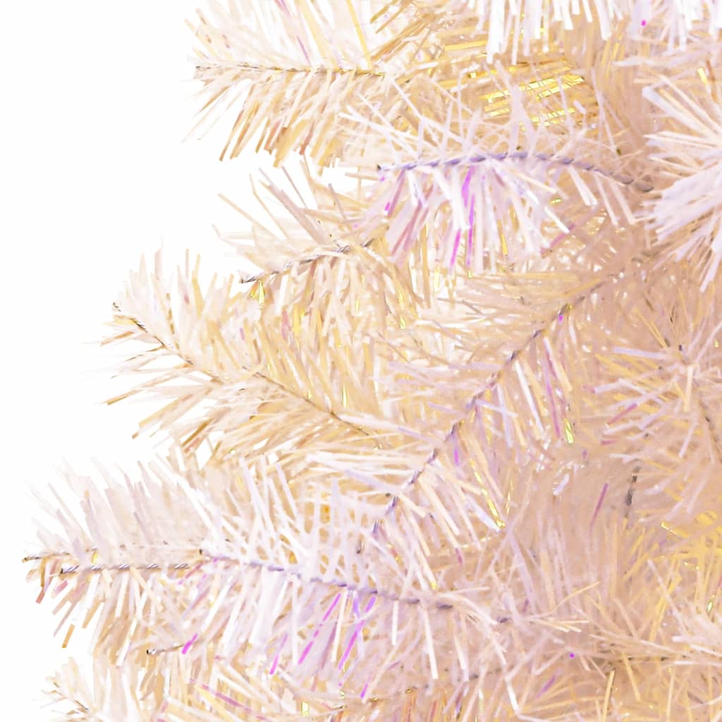 vidaXL Artificial Christmas Tree with Iridescent Tips White 150 cm PVC