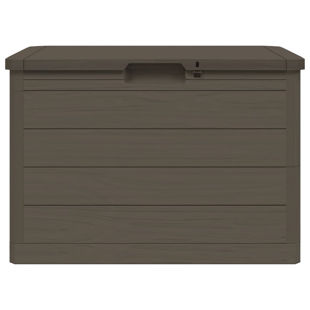 vidaXL Outdoor Cushion Box Brown 77.5x44.5x53 cm Polypropylene