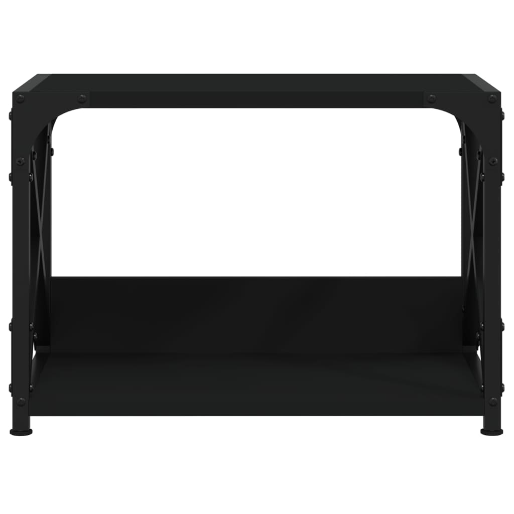 vidaXL Printer Stand 2-Tier Black 44x26x31.5 cm Engineered Wood