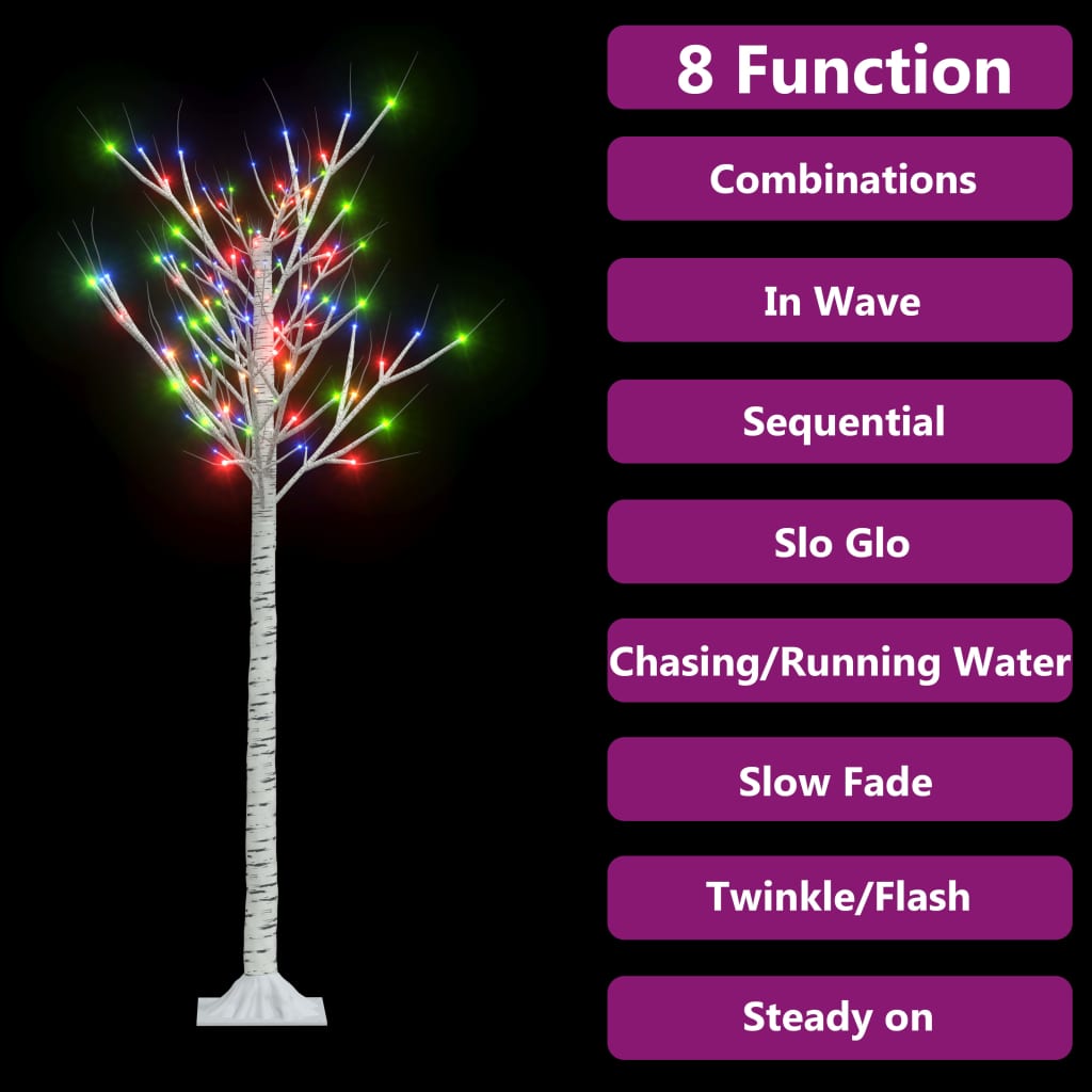 vidaXL Christmas Tree 140 LEDs 1.5m Colourful Willow Indoor Outdoor