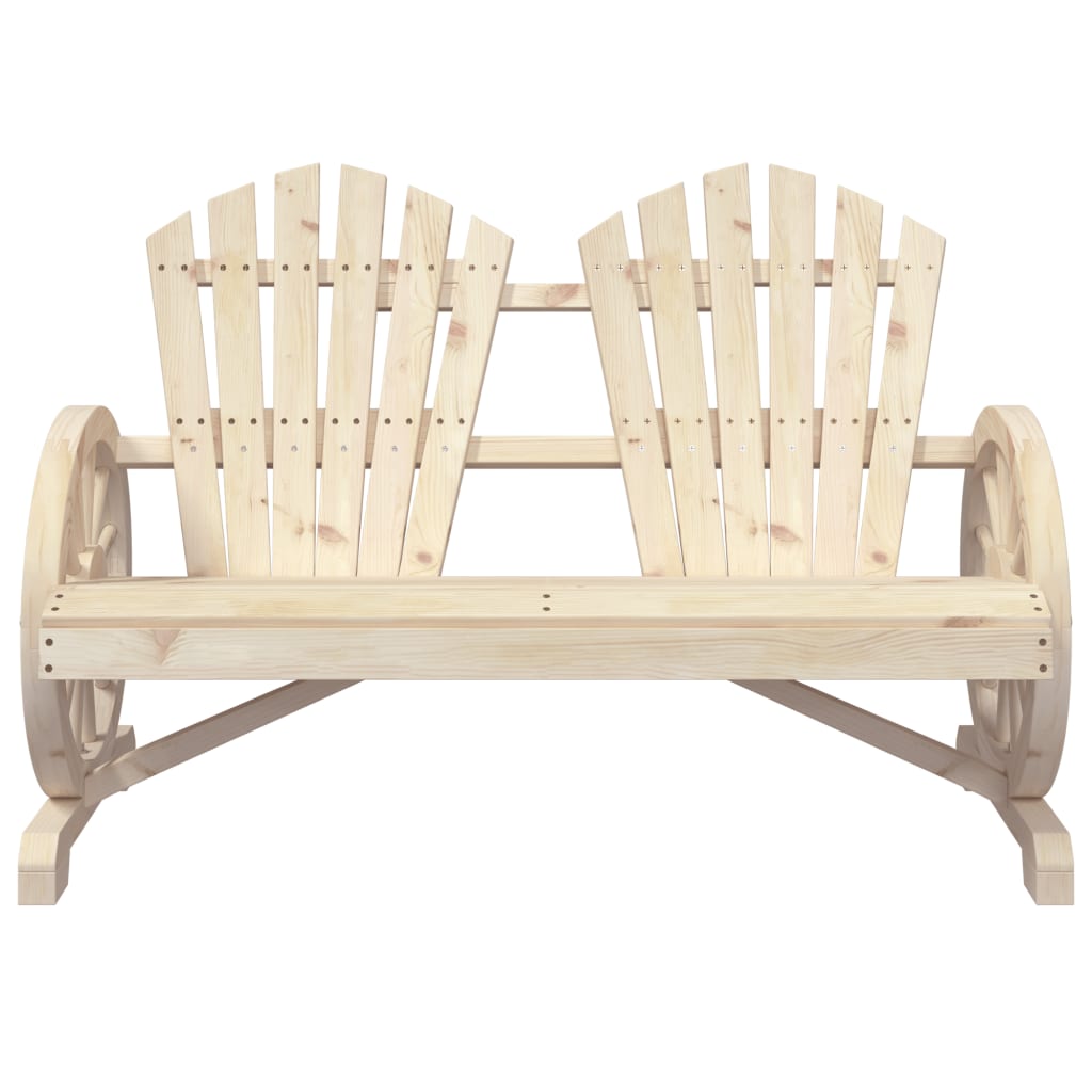 vidaXL Garden Adirondack Chair 2-Seater Solid Wood Fir