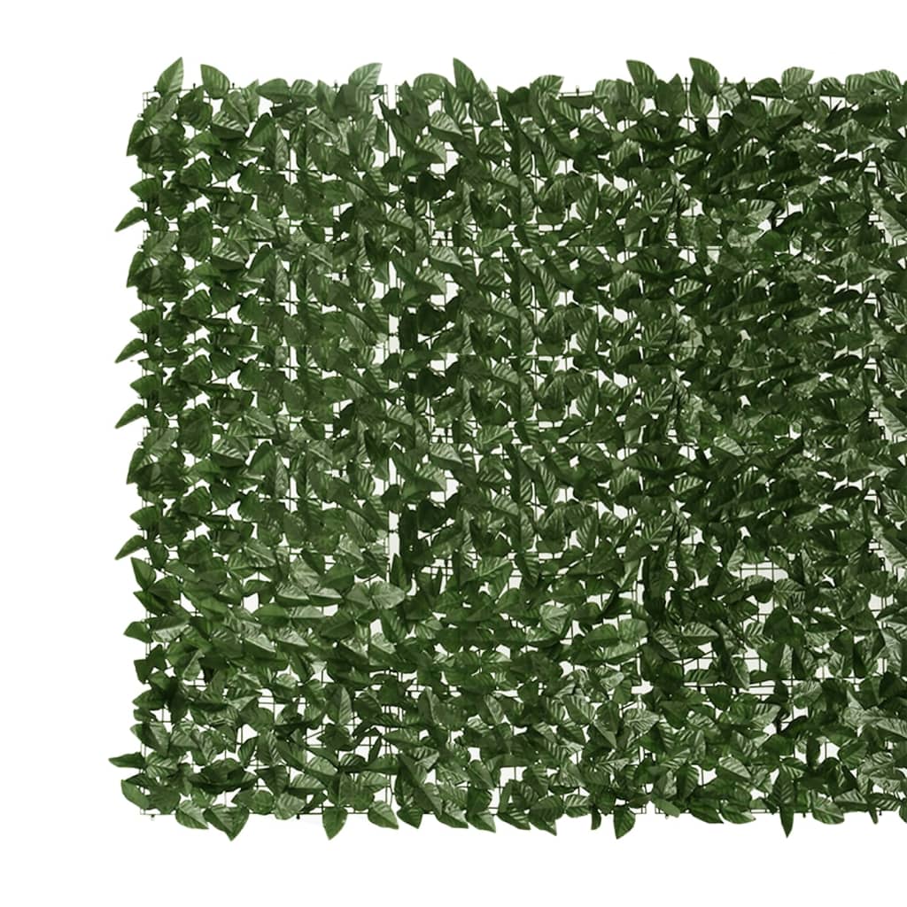 vidaXL Balcony Screen with Dark Green Leaves 600x150 cm