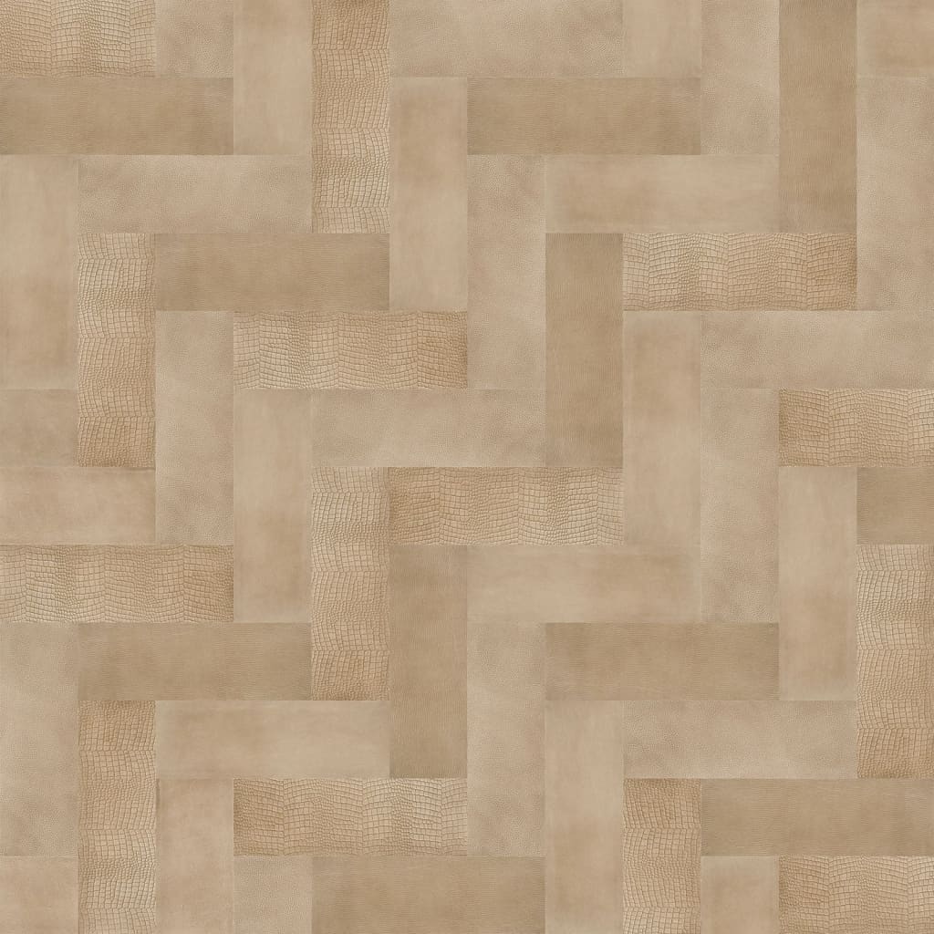 WallArt Leather Tiles Salisbury Sandy Beige 16 pcs