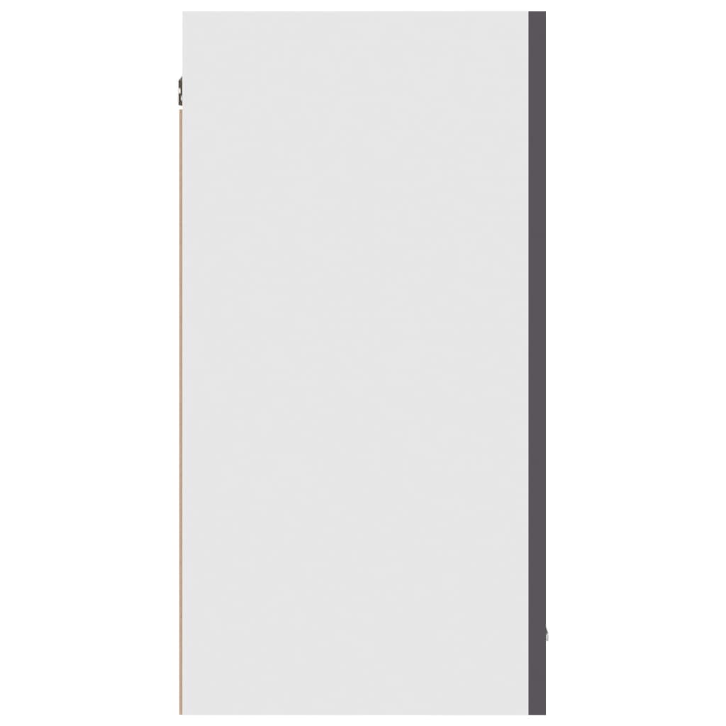 vidaXL Hanging Cabinet High Gloss Grey 80x31x60 cm Engineered Wood