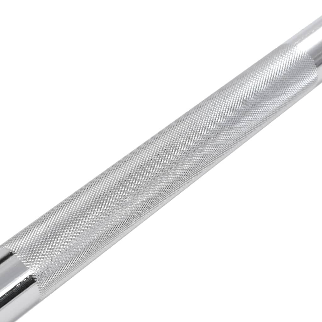 vidaXL Barbell Bar 3x140 cm Solid Steel Silver
