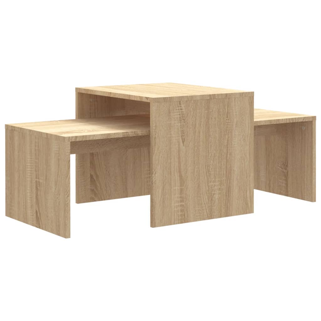 vidaXL Coffee Table Set Sonoma Oak 100x48x40 cm Engineered Wood